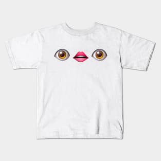 Shocked Emoji Eyes Kids T-Shirt